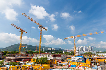 Image showing Construction site and skyline