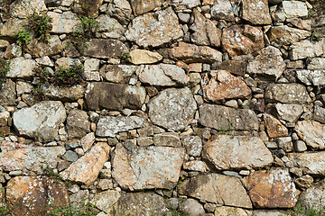 Image showing Stone rock wall