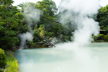 Image showing White pond hell in Beppu