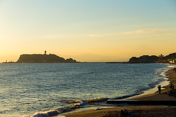 Image showing Sunset in Shonan