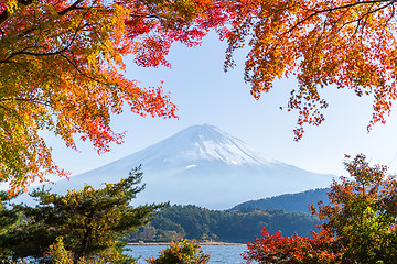 Image showing Autumn season and Mount fuji