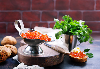 Image showing red caviar