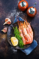 Image showing boiled shrimps