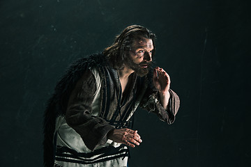 Image showing Actor in makeup, a poor man