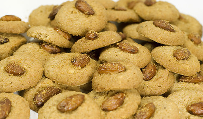 Image showing oatmeal cookies with almond