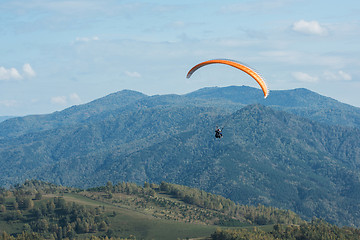 Image showing Paragliding in mountains