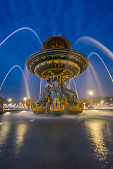 Image showing Fountain at Place de la Concord in Paris 