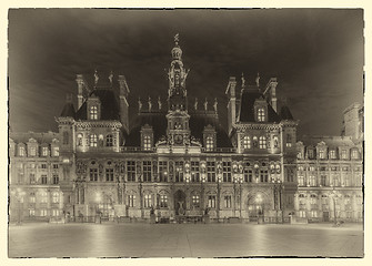 Image showing view of Hotel de Ville (City Hall) in Paris