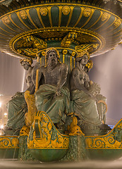 Image showing Fountain at Place de la Concorde in Paris 