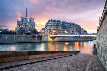 Image showing Notre Dame de Paris at Twilight