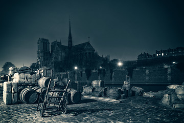 Image showing Docks of Notre Dame Cathedral in Paris 