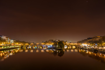 Image showing View on Paris at night