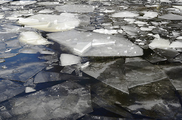 Image showing ice-field on the lake in winter