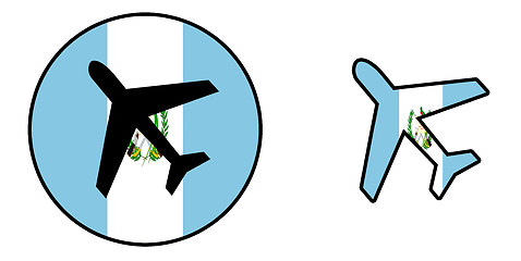 Image showing Nation flag - Airplane isolated - Guatemala