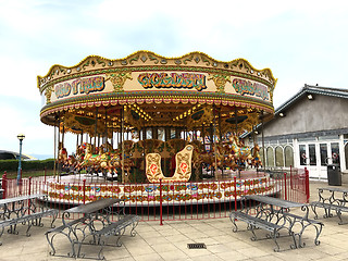 Image showing Merry Go Round at Weymouth Dorset UK