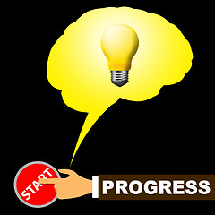 Image showing Progress Light Shows Improvement Growth 3d Illustration