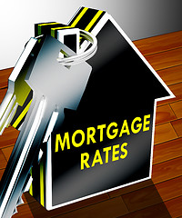 Image showing Mortgage Rates Indicating Home Finance 3d Rendering