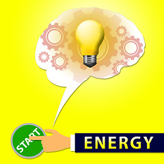 Image showing Energy Light Shows Electric Power 3d Illustration