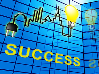 Image showing Success Lightbulb Indicates Successful Progress 3d Illustration