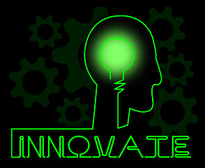 Image showing Innovate Brain Means Innovating Creative And Ideas