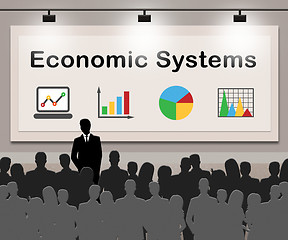 Image showing Economic Systems Means Financial Network 3d Illustration