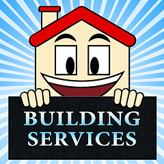 Image showing Building Services Showing Construction Work 3d Illustration