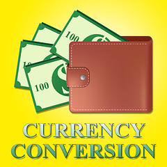 Image showing Currency Conversion Means Money Exchange 3d Illustration