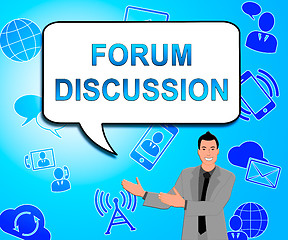 Image showing Forum Discussion Showing Community Talk 3d Illustration