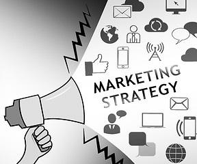 Image showing Marketing Strategy Representing Market Plans 3d Illustration