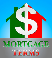 Image showing Mortgage Terms Representing Housing Loan 3d Illustration