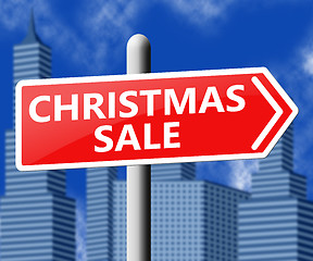 Image showing Christmas Sale Showing Xmas Discounts 3d Illustration