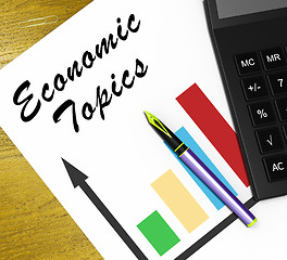 Image showing Economic Topics Meaning Economical Subjects 3d Illustration