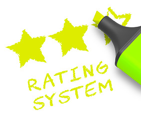 Image showing Rating System Displays Performance Report 3d Illustration