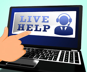 Image showing Live Help Shows Immediate Help 3d Illustration