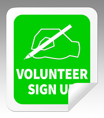 Image showing Volunteer Sign Up Showing Register 3d Illustration