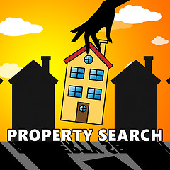 Image showing Property Search Showing Find Property 3d Illustration