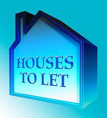 Image showing Houses To Let Shows For Rent 3d Rendering