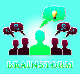 Image showing Brainstorm Light Means Dream Up 3d Illustration