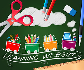 Image showing Learning Websites Picture Shows Education Sites 3d Illustration