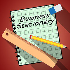 Image showing Business Stationery Represents Company Materials 3d Illustration