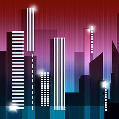Image showing Skyscraper Buildings Shows Building Cityscape 3d Illustration