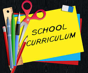 Image showing School Curriculum Shows Education Courses 3d Illustration