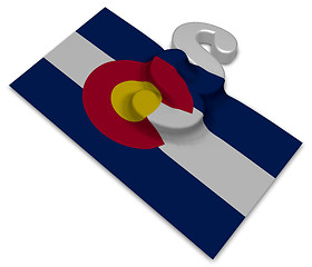 Image showing colorado flag and paragraph symbol - 3d illustration