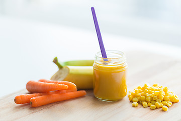 Image showing puree or baby food with fruits and vegetables