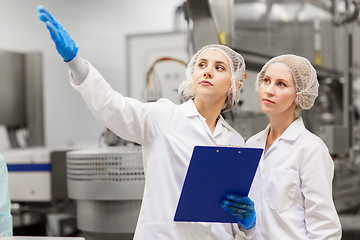 Image showing women technologists at ice cream factory