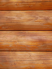 Image showing Parallel wooden logs close-up