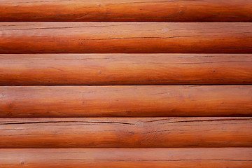 Image showing Parallel wooden logs