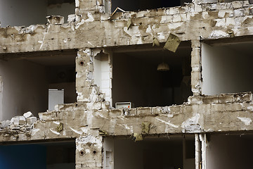 Image showing concrete house for demolition without windows