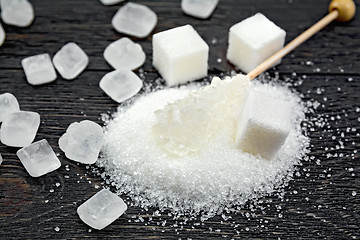 Image showing Sugar white crystal on board