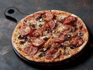 Image showing Homemade Meat Pizza